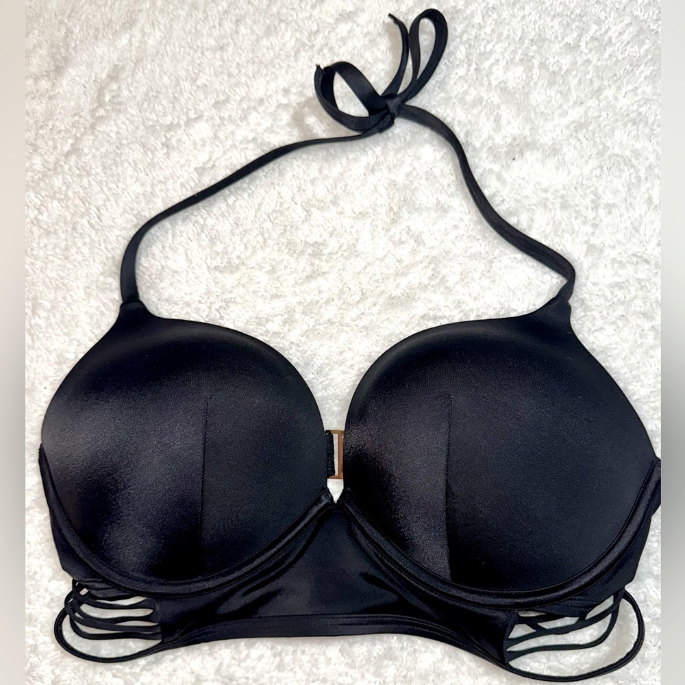 Victoriaβs Secret size 34D push-up, black swimsuit top. Perfect conditionπ€ - Picture 2 of 10